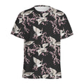 Japanese Crane Bird Pattern Print Men's Athletic T-Shirt