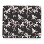 Japanese Crane Bird Pattern Print Mouse Pad