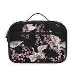 Japanese Crane Bird Pattern Print Portable Lunch Bag