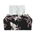 Japanese Crane Bird Pattern Print Rectangle Tissue Box Cover