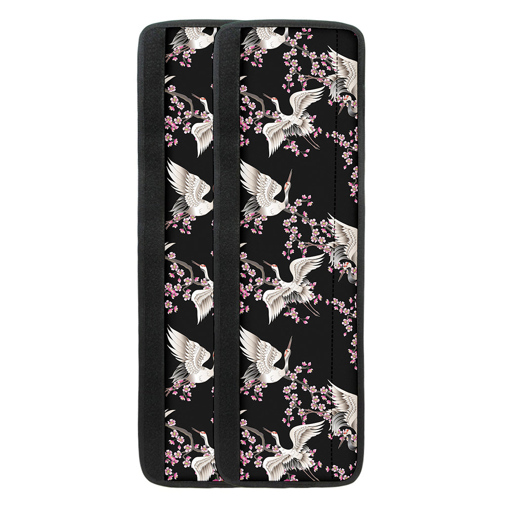 Japanese Crane Bird Pattern Print Refrigerator Handle Covers