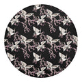 Japanese Crane Bird Pattern Print Round Blanket