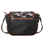 Japanese Crane Bird Pattern Print Saddle Bag