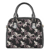 Japanese Crane Bird Pattern Print Shoulder Handbag