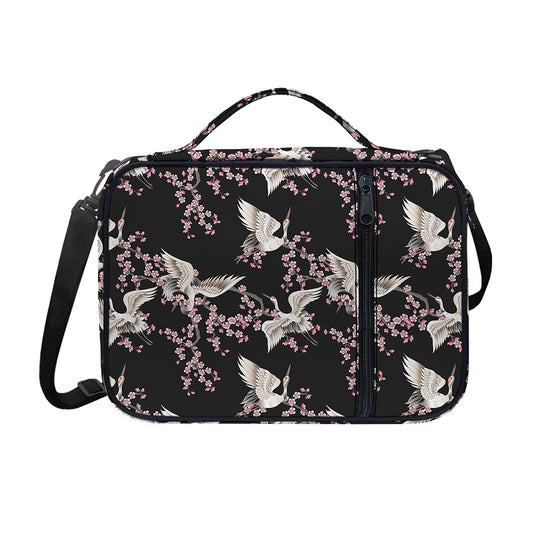 Japanese Crane Bird Pattern Print Shoulder Strap Bible Bag