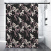 Japanese Crane Bird Pattern Print Shower Curtain