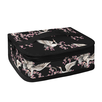Japanese Crane Bird Pattern Print Small Lunch Bag