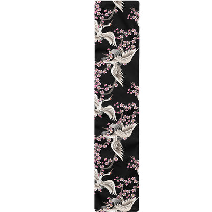 Japanese Crane Bird Pattern Print Table Runner