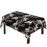 Japanese Crane Bird Pattern Print Tablecloth