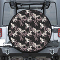 Japanese Crane Bird Pattern Print Tire Cover