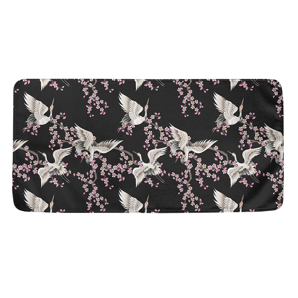 Japanese Crane Bird Pattern Print Towel