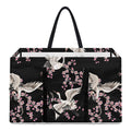 Japanese Crane Bird Pattern Print Utility Tote Bag