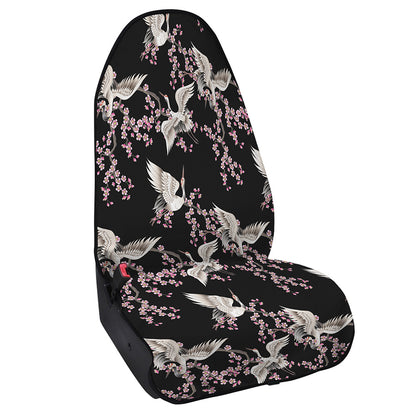 Japanese Crane Bird Pattern Print Waterproof Car Seat Cover