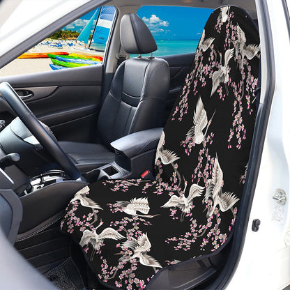 Japanese Crane Bird Pattern Print Waterproof Car Seat Cover