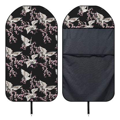 Japanese Crane Bird Pattern Print Waterproof Car Seat Cover