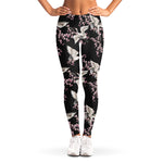 Japanese Crane Bird Pattern Print Women's Leggings