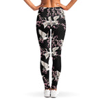 Japanese Crane Bird Pattern Print Women's Leggings
