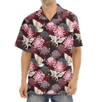 Japanese Cranes And Chrysanthemums Print Aloha Shirt