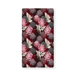Japanese Cranes And Chrysanthemums Print Baby Crib Sheet