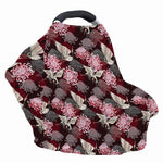 Japanese Cranes And Chrysanthemums Print Baby Seat Cover