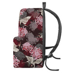 Japanese Cranes And Chrysanthemums Print Backpack