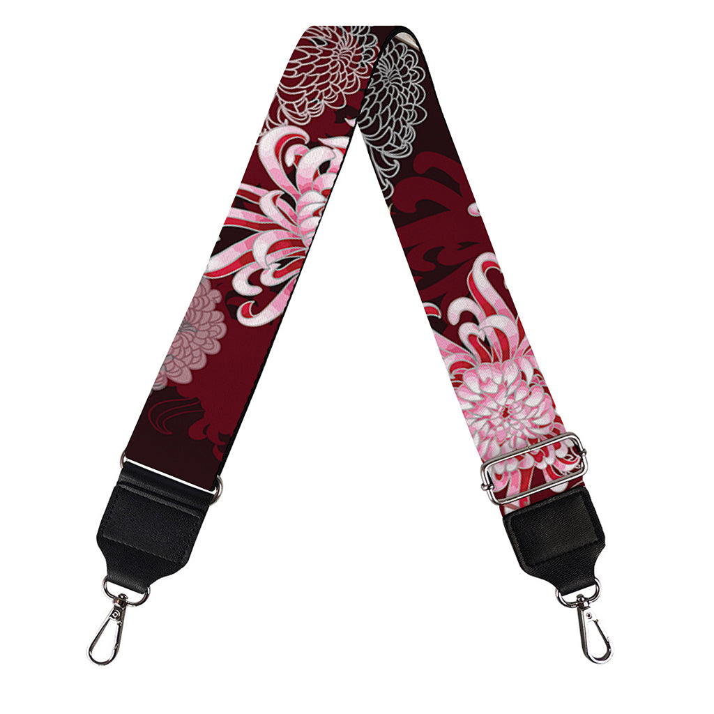 Japanese Cranes And Chrysanthemums Print Bag Strap