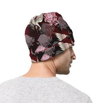 Japanese Cranes And Chrysanthemums Print Beanie
