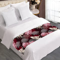 Japanese Cranes And Chrysanthemums Print Bed Runner