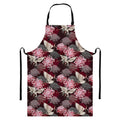 Japanese Cranes And Chrysanthemums Print Bib Apron With Pocket
