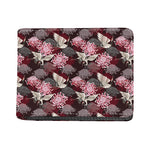 Japanese Cranes And Chrysanthemums Print Bifold Wallet