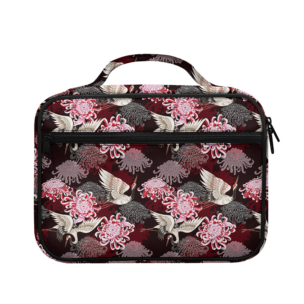 Japanese Cranes And Chrysanthemums Print Briefcase Bible Bag