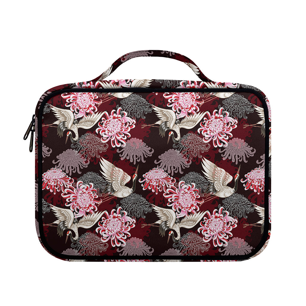 Japanese Cranes And Chrysanthemums Print Briefcase Bible Bag