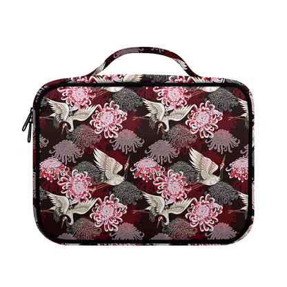 Japanese Cranes And Chrysanthemums Print Briefcase Bible Bag