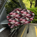 Japanese Cranes And Chrysanthemums Print Car Side Mirror Covers
