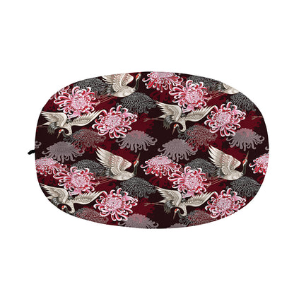 Japanese Cranes And Chrysanthemums Print Car Side Mirror Covers