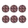 Japanese Cranes And Chrysanthemums Print Coaster Set