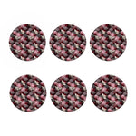 Japanese Cranes And Chrysanthemums Print Coaster Set