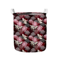 Japanese Cranes And Chrysanthemums Print Collapsible Laundry Basket