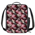 Japanese Cranes And Chrysanthemums Print Crossbody Lunch Bag