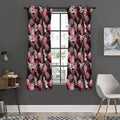 Japanese Cranes And Chrysanthemums Print Grommet Curtain Panels