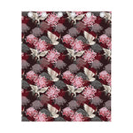 Japanese Cranes And Chrysanthemums Print Curtain
