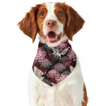 Japanese Cranes And Chrysanthemums Print Dog Bandana