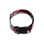 Japanese Cranes And Chrysanthemums Print Dog Collar