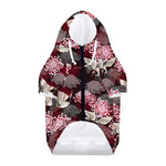 Japanese Cranes And Chrysanthemums Print Dog Zip Up Hoodie
