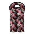 Japanese Cranes And Chrysanthemums Print Double Neoprene Wine Tote