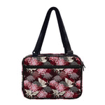 Japanese Cranes And Chrysanthemums Print Double Strap Bible Bag