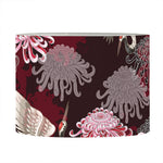 Japanese Cranes And Chrysanthemums Print Drum Lamp Shade