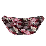 Japanese Cranes And Chrysanthemums Print Fanny Pack