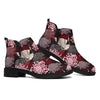 Japanese Cranes And Chrysanthemums Print Flat Ankle Boots