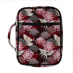 Japanese Cranes And Chrysanthemums Print Front Pocket Bible Bag